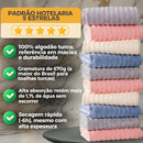 CloudSoft™ – Toalha Premium Algodão Turco | Kit 6 Banhão + 4 Rosto (BRINDE)